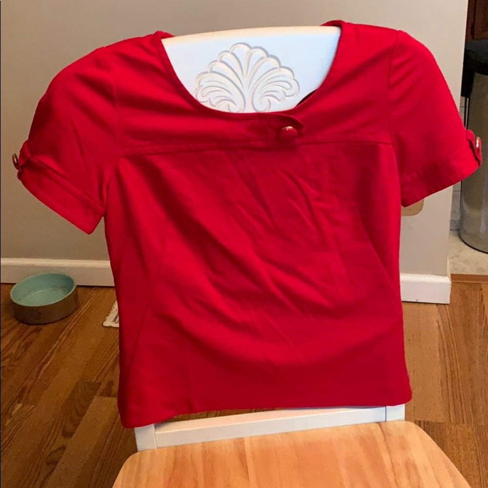 Red Ann Taylor Loft Blouse
